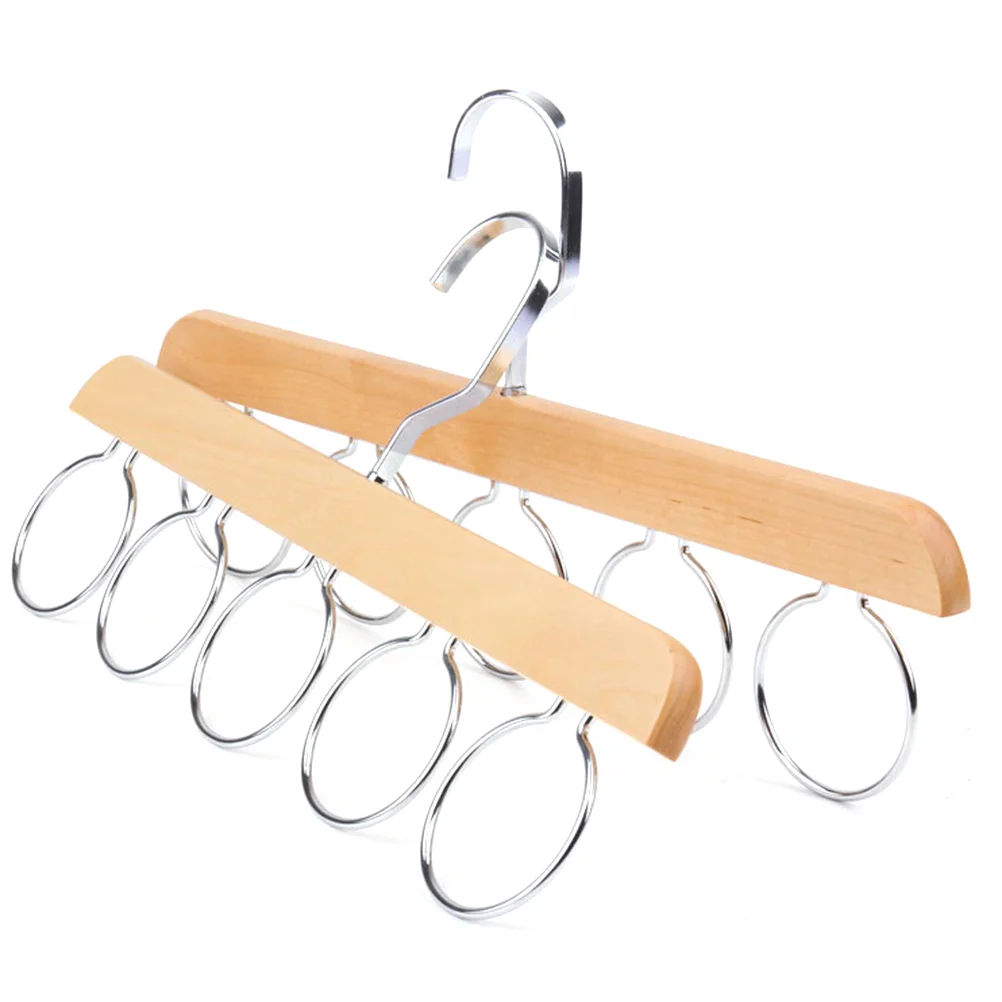 

belt organizer scarf hanger for closet tie holder hangers- Ties Hanger 5 Multifunctional Wooden Handles cabinets and drawers