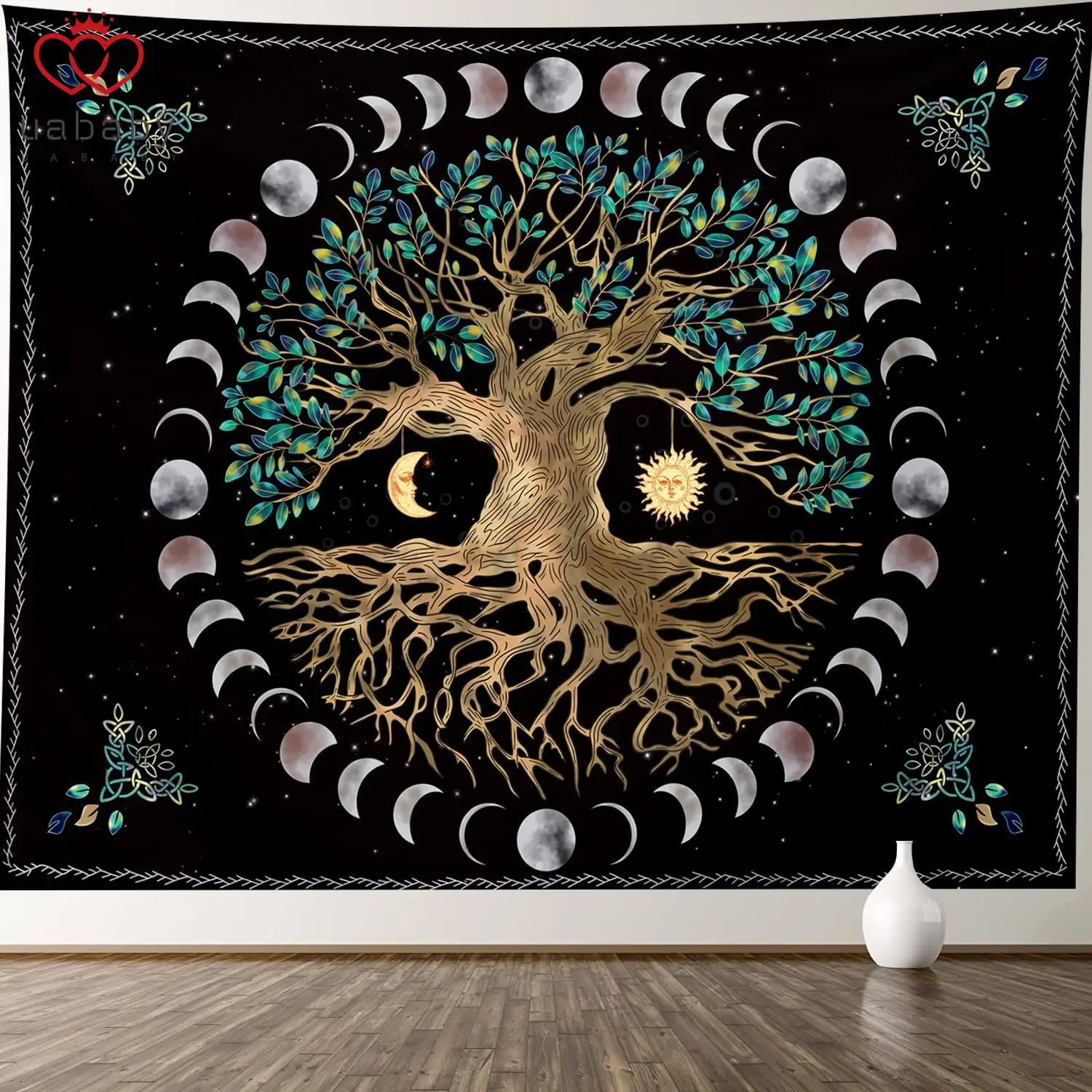 

Life Tree Tapestry Wall Hanging - Bohemian Hippie Wishing Tree Tapestries Psychedelic Wall Carpet Mystic Aesthetic Wall Tapestry