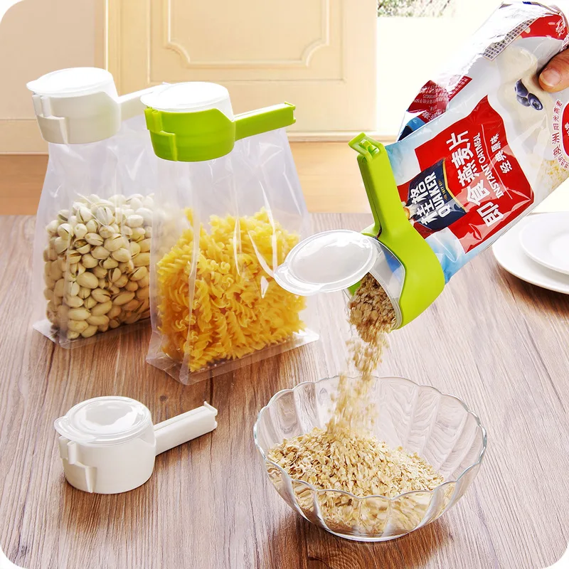 

Seal Pour Food Storage Bag Clip Snack Sealing Clip Fresh Keeping Sealer Clamp Plastic Helper Food Saver Travel Kitchen Gadgets