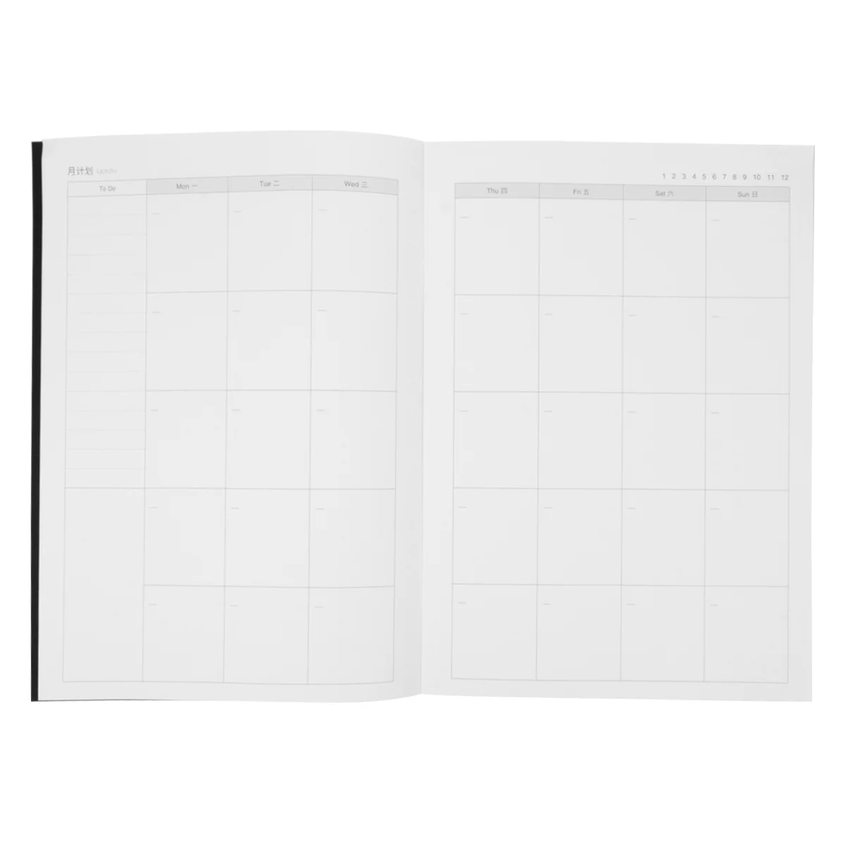 

1 шт., ежемесячный блокнот