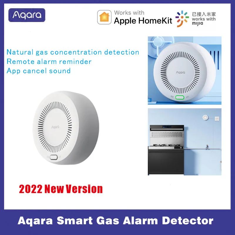 Оригинальный детектор газа Aqara Smart, газовый датчик, кухонный смарт датчик Zigbee, беспроводной датчик пожара, работает с приложением Mijia Homekits Sensor
