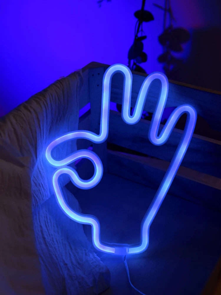 

OK Gesture Neon