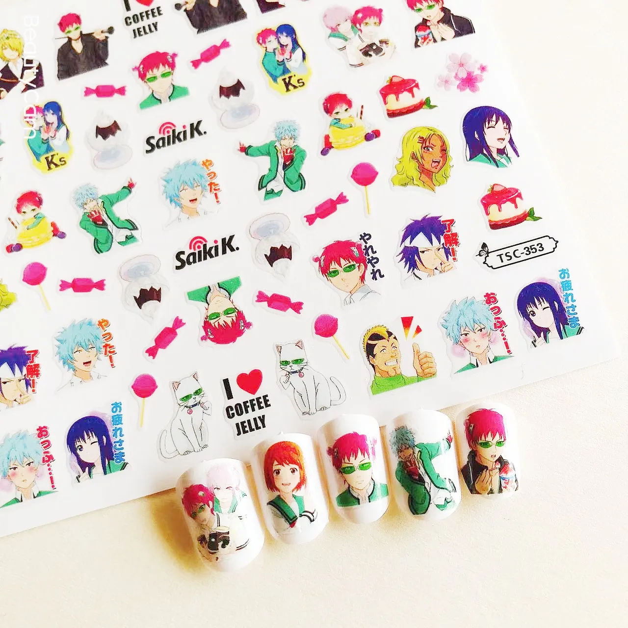 

TSC-353 cute SUPER Anime japan 3d nail art stickers finished sticker patch