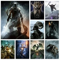 5d the elder scrolls v skyrim diamond painting game characters images wall art cross stitch embroidery picture mosaic home decor