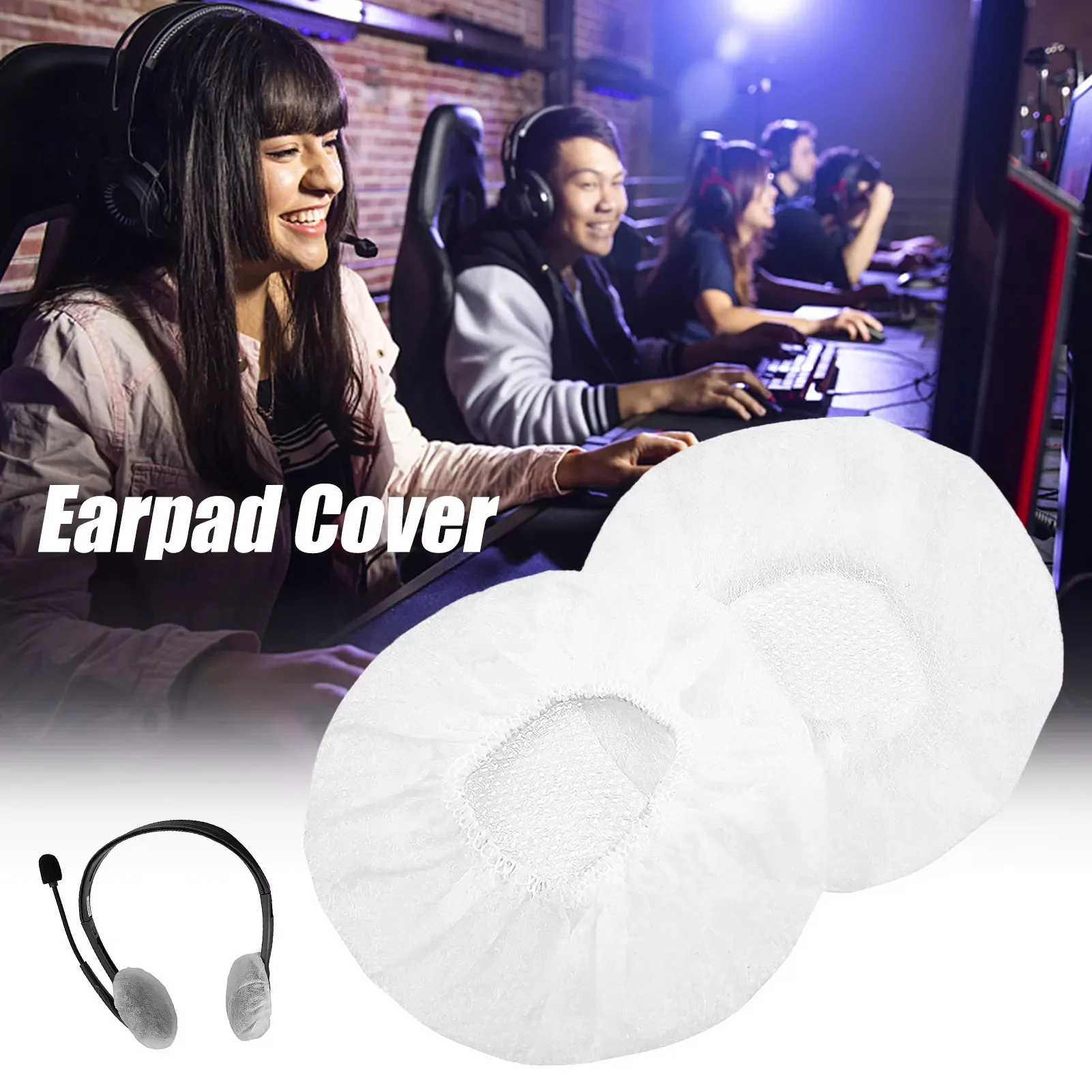 

Disposable Headphone Ear Covers Non-Woven Earpad Covers Stretchy Earcup Covers Fit For Most On Ear Headphones