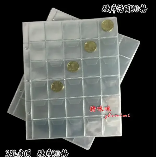 

10 шт. альбом для монет, альбомы, страница 12/20/30/42, коллекция карманных монет, ПВХ, прозрачные внутренние страницы, 250 х 200 мм, монеты вкладыши