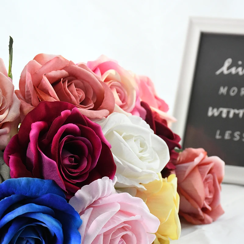 

50cm Artificial Flowers Bouquet Beautiful Silk Rose Wedding Party Home Table Decor Arrange Valentine's Day Fake Flower Supplies