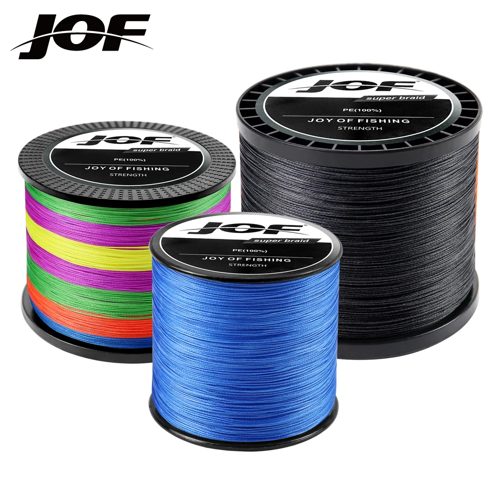 

JOF Pesca Fly Fishing Line 4 Strand PE Carp Braided Wire Peche Sea Spinning Multifilamento Cord 10~82LB 500M