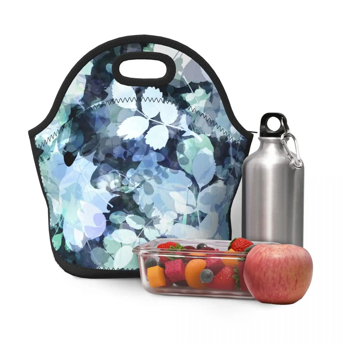 

Floral Lunch Bags for Women Girls School Lunch Box Food Fruits Drinks Organizer Grocery Pouch Top Handle Bags Cooler Bags