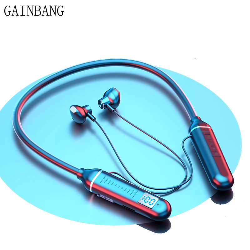 

GAINBANG BY03 Wireles Bluetooth Earphone Neck Hanging TF Card Noise Reduction Headphone Sport Waterproof Earbud Headset With Mic