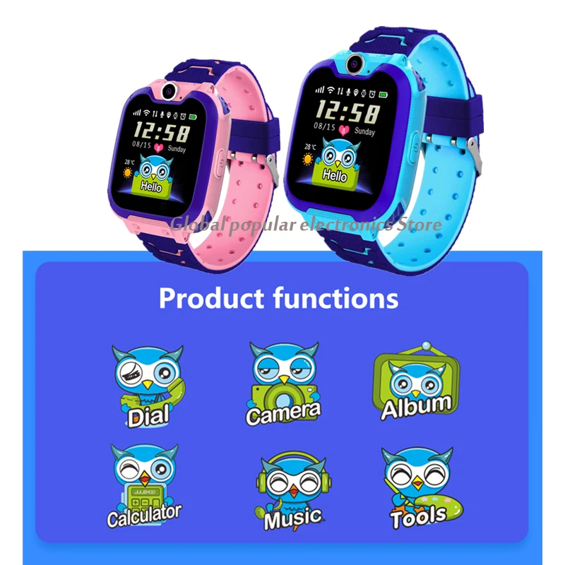 

Kids Game Watches for Boys Girls Gift 2G SIM Call Play Music MP3 Videl Stopwatch Calculator Alarm Calendar GSM Phone Clock G2
