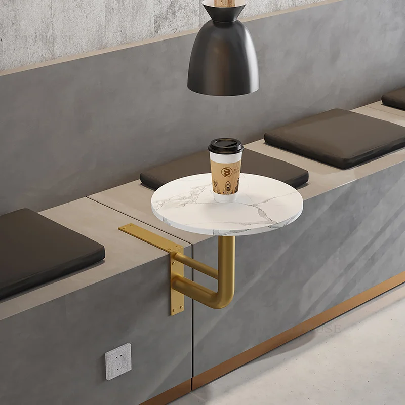 

Минималистичные креативные обеденные столы, современный настенный круглый обеденный стол, коммерческая мебель, маленький стол, кафе, журнальный столик