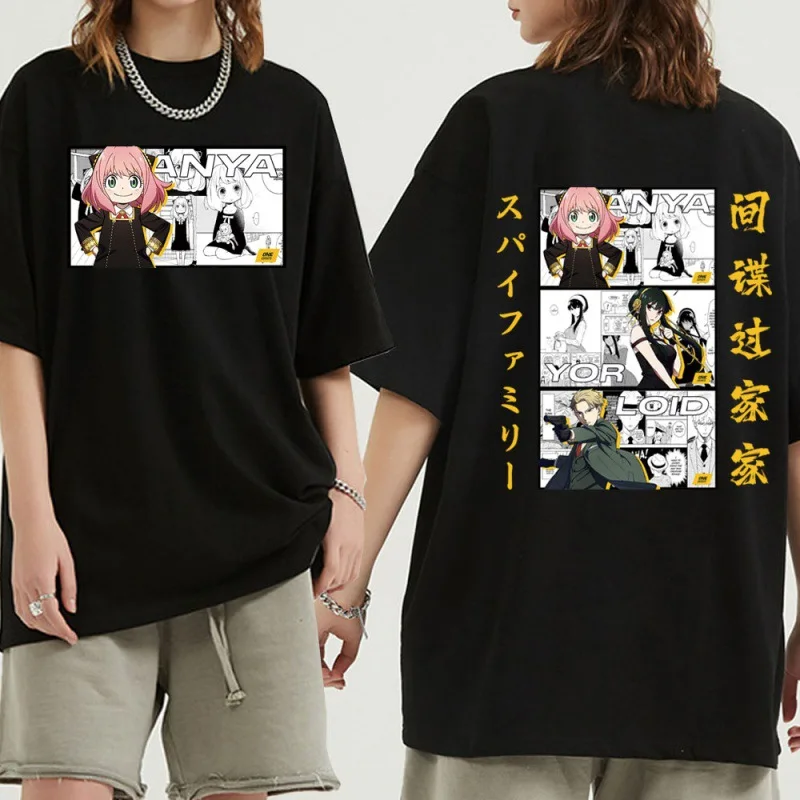 

Spy Play House Cute Anime Printed T-shirt Spy X Family Men And Women Fashion Oversized Thin O-neck Short-sleeved Bottoming Shirt