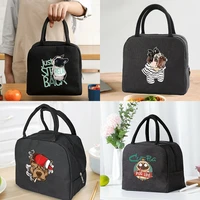 portable lunch bag unisex thermal insulated kids lunch box handbag food picnic for work cooler storage bags dog series