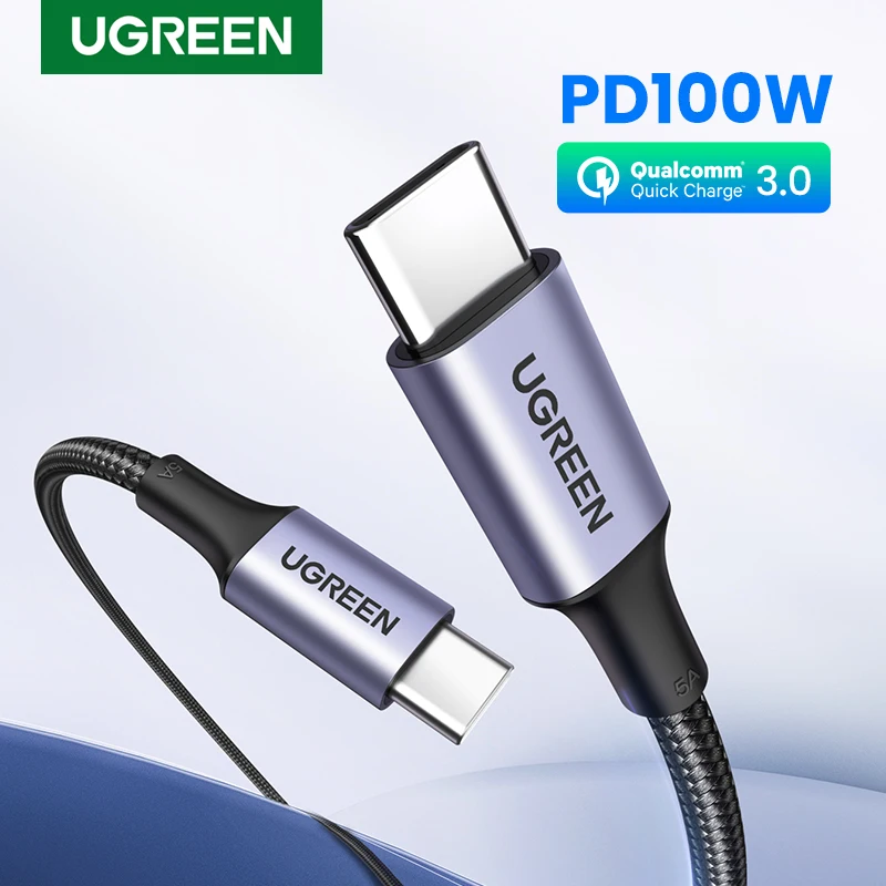 

Кабель UGREEN с USB C на USB Type C для Samsung S20, PD100W, 60 Вт