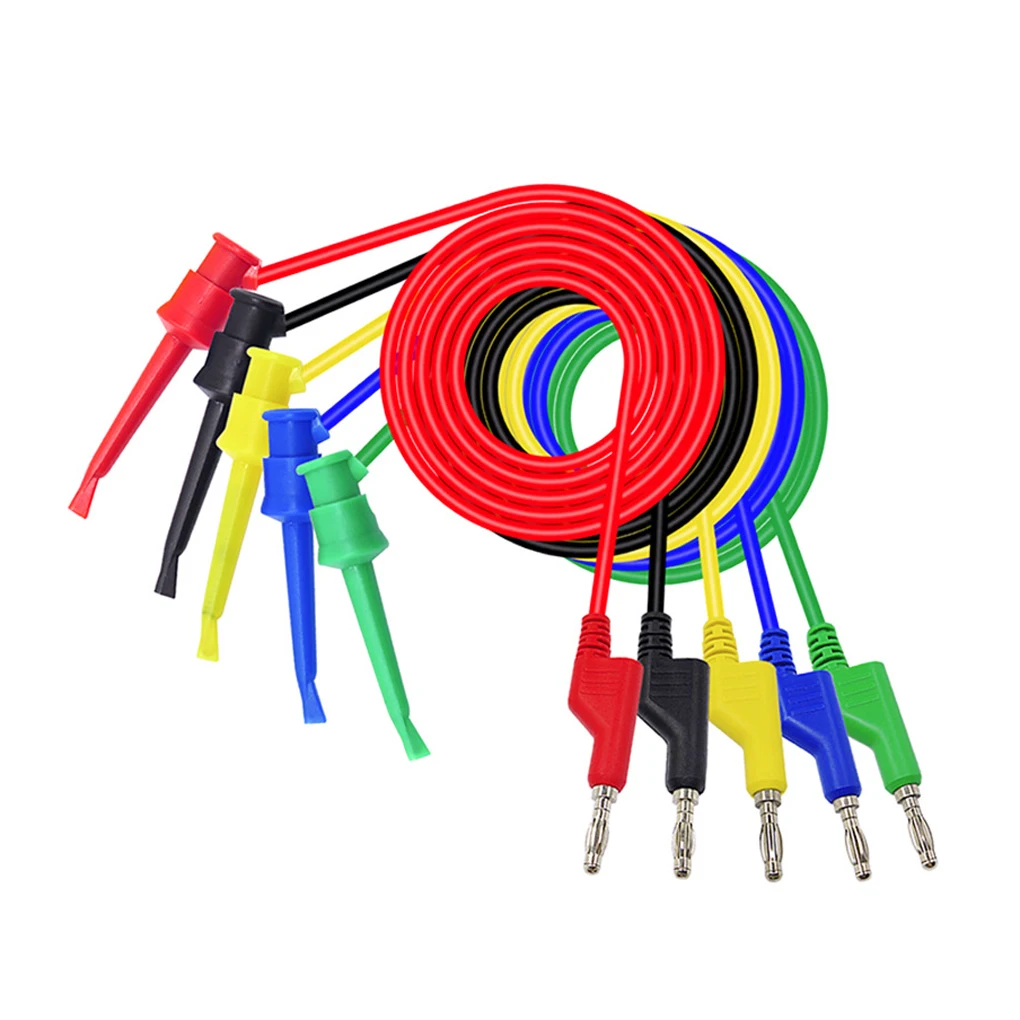 

1 компл., тестовые крючки, провода, штабелируемые, пяти цветов, зажим, соединитель, зажимы типа «Аллигатор», чтобы проверить зажим, Тестовый К...