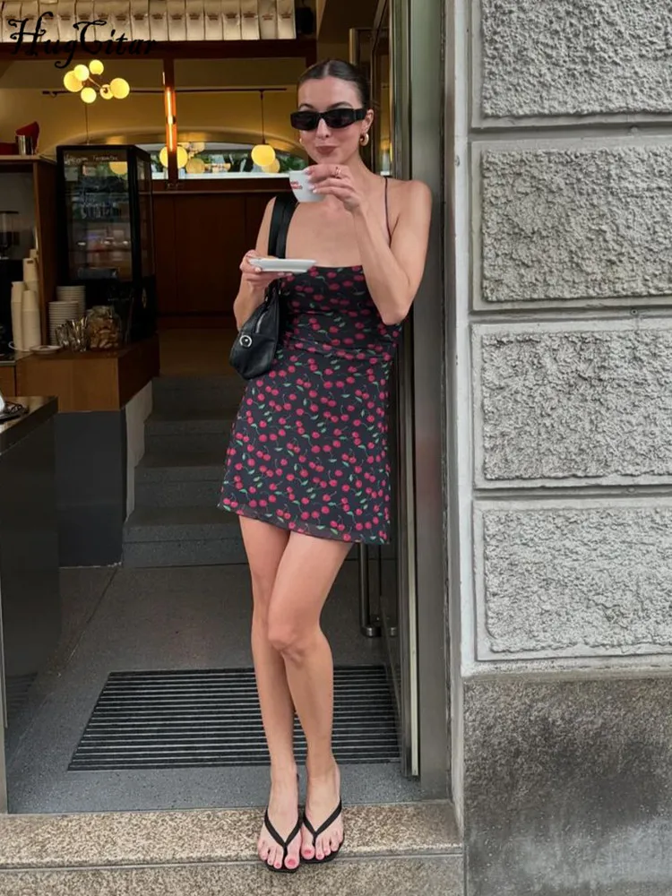 Элегантное платье из тюля с разрезом - облегающее мини-платье Hugcitar Chemical Fiber в