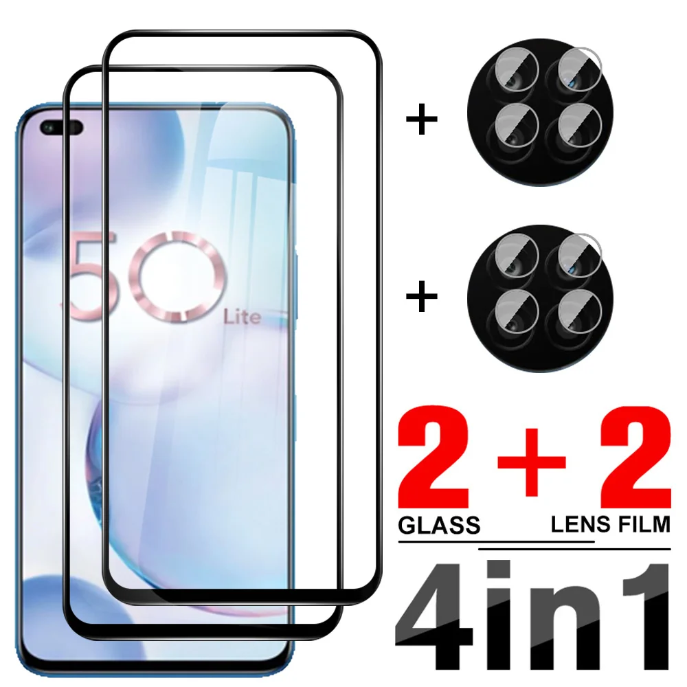 

Закаленное стекло 4 в 1 с полным покрытием для Honor 50 Lite, защитная пленка для экрана Honor 20 Lite, 20 Pro, 20s, 20e, 30i, 30s, 20i, пленка для объектива камеры