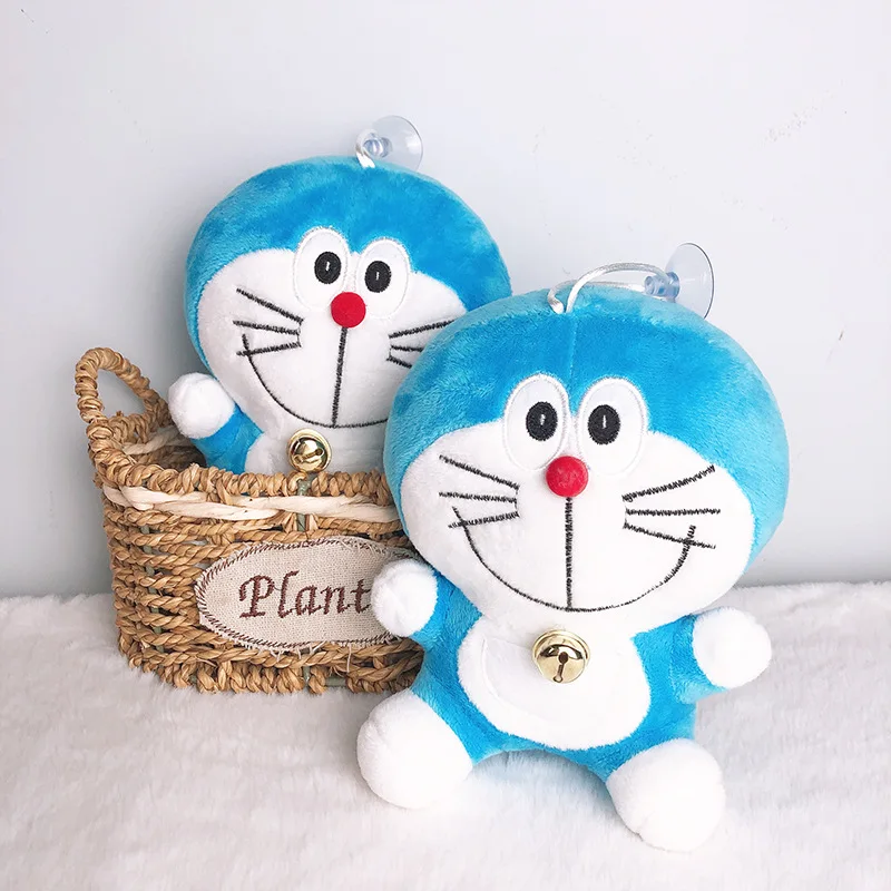 

Милая плюшевая кукла Doraemon, пушистая мягкая детская игрушка, милая кошка-робот, украшение для комнаты, кулон, домашний декор, 15 см, детские под...