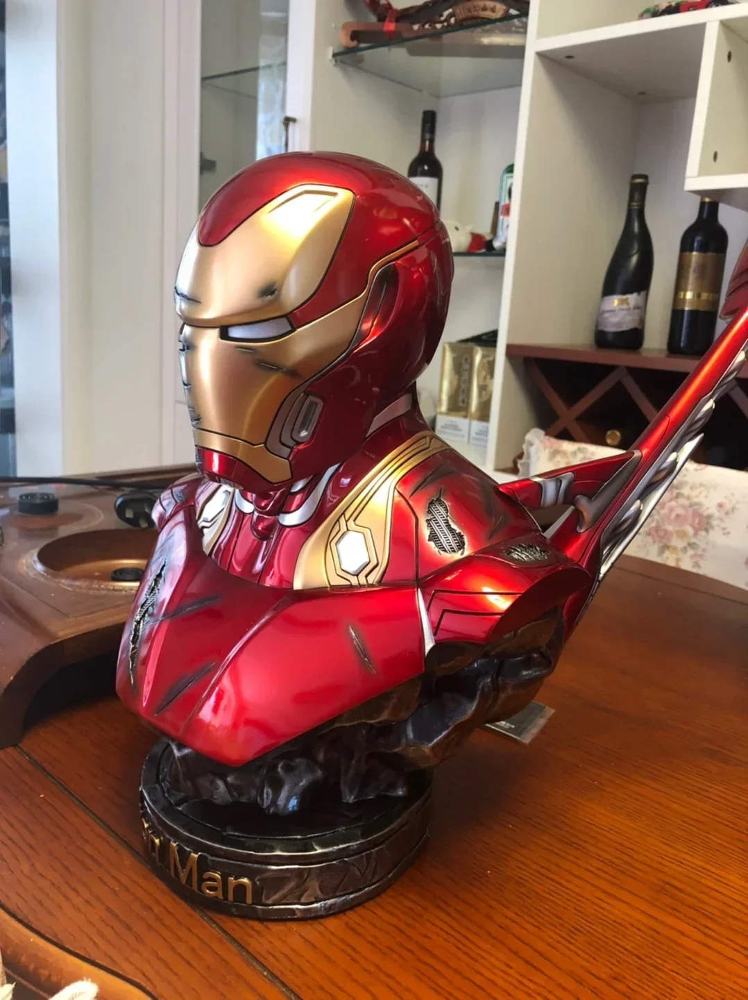35 см версия Battle damage Ironman Железный человек знак MK50 голова бюст портрет GK фигурка