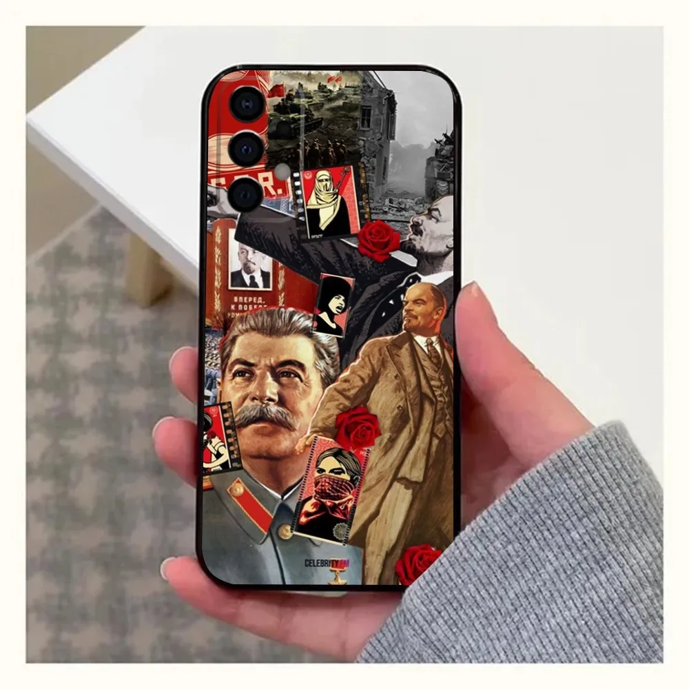 Чехол для телефона Stalin Marx Lenin Samsung Galaxy A20 A21s A22 A31 A32 A52 A53 A72 73 A80 A91 Мягкий черный чехол