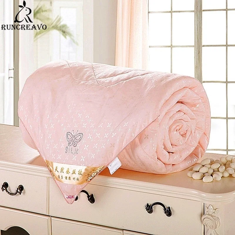 

Natural Mulberry Silk Comforter for Winter/summer Twin Queen King Full Size Duvet/blanket/quilt White/pink/beige Filler