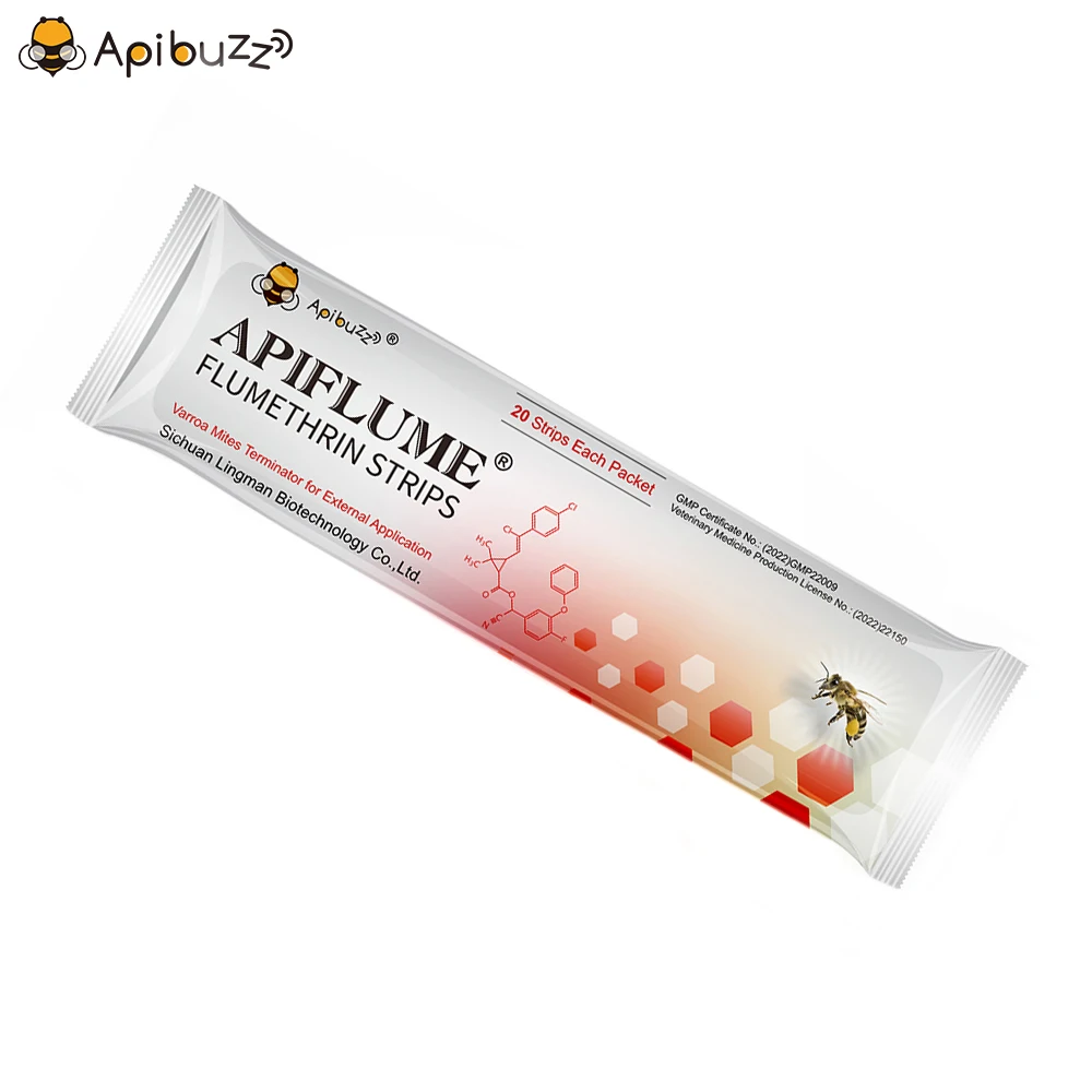 

Honey Bee Mite Treatment Apibuzz Apiflume 20-Strip Flumethrin Varroa Strip Honey Bee Equipment Beekeeping Goods Beehealth