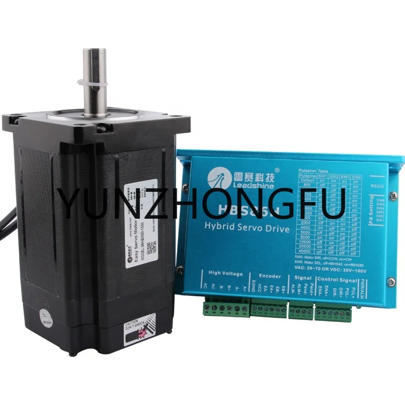 86HBM80-1000 + HBS86H NEMA34 86 мм 8 нм 6A 3PH 30-100 В постоянного тока, дешевый фотографический комплект привода шагового двигателя