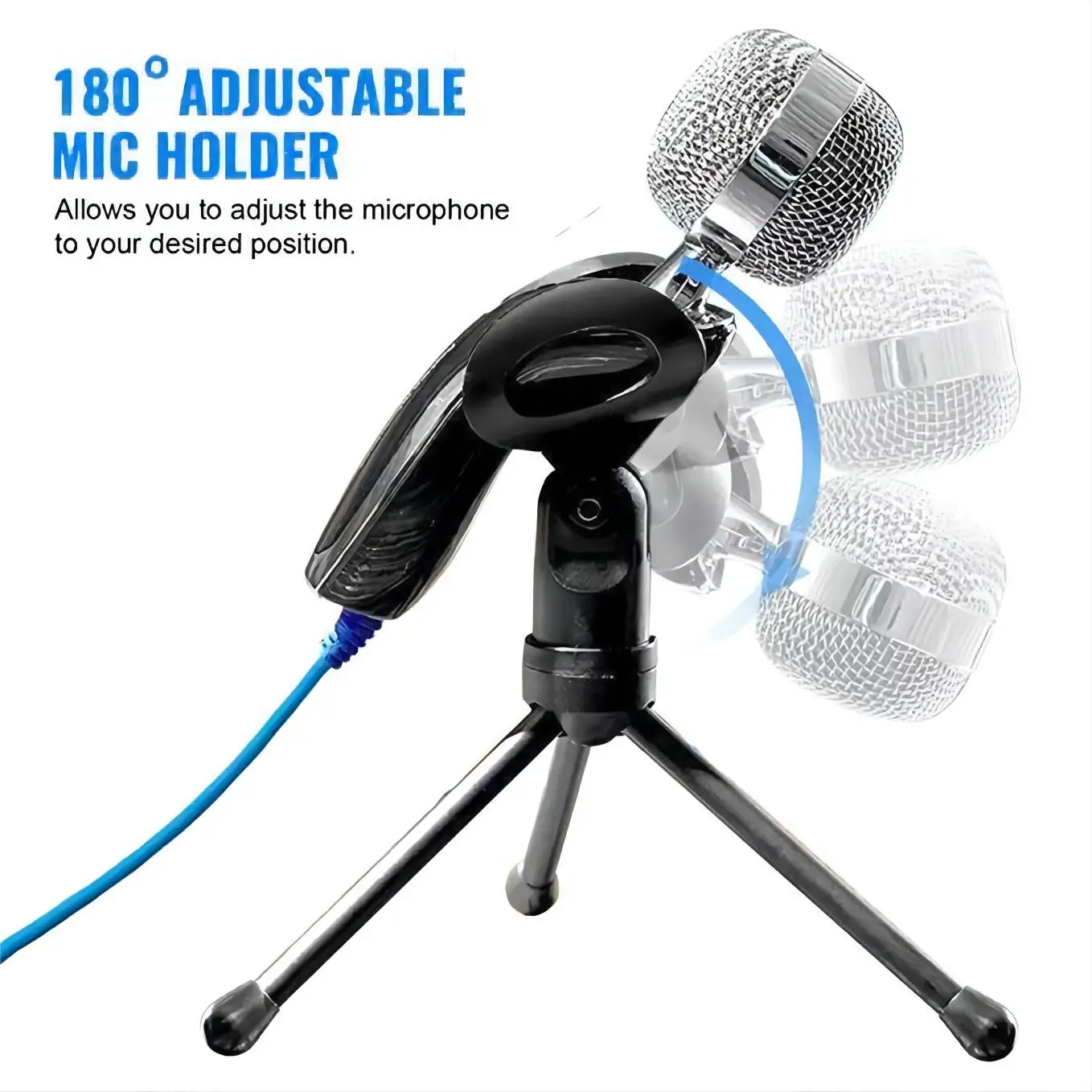 Condenser Microphone For Desktops Online Karaok Professional Sf-922b Usb Podcasting 3.5 Interface Mic New
