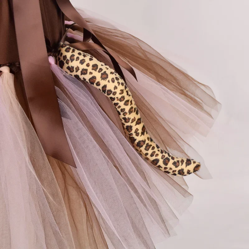 Детский костюм-пачка с жирафом тигром леопардом зеброй