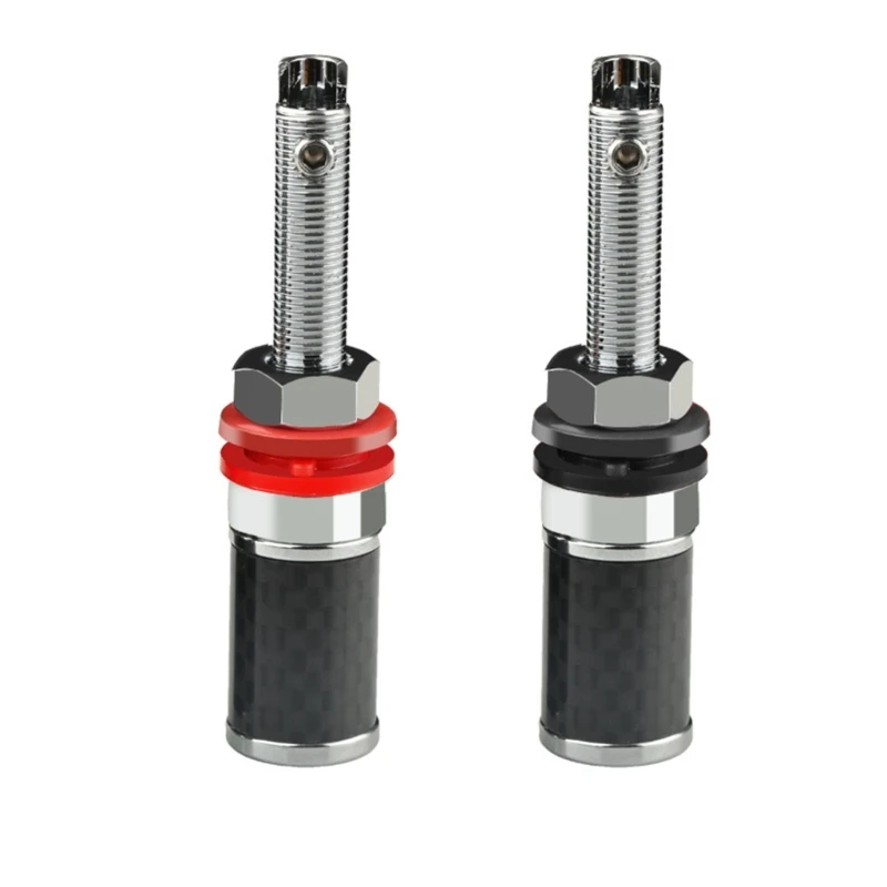

T5EE 2Pcs 4mm Banana Plugs Welding-free Long Screw Terminal for 4mm Banana Socket, Black & Red Banana Jack Binding Post