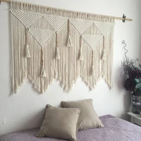 tapestry wall hanging macrame handwoven bohemian cotton rope tapestry house decoration boho curtain bedroom wall decor 100x120cm