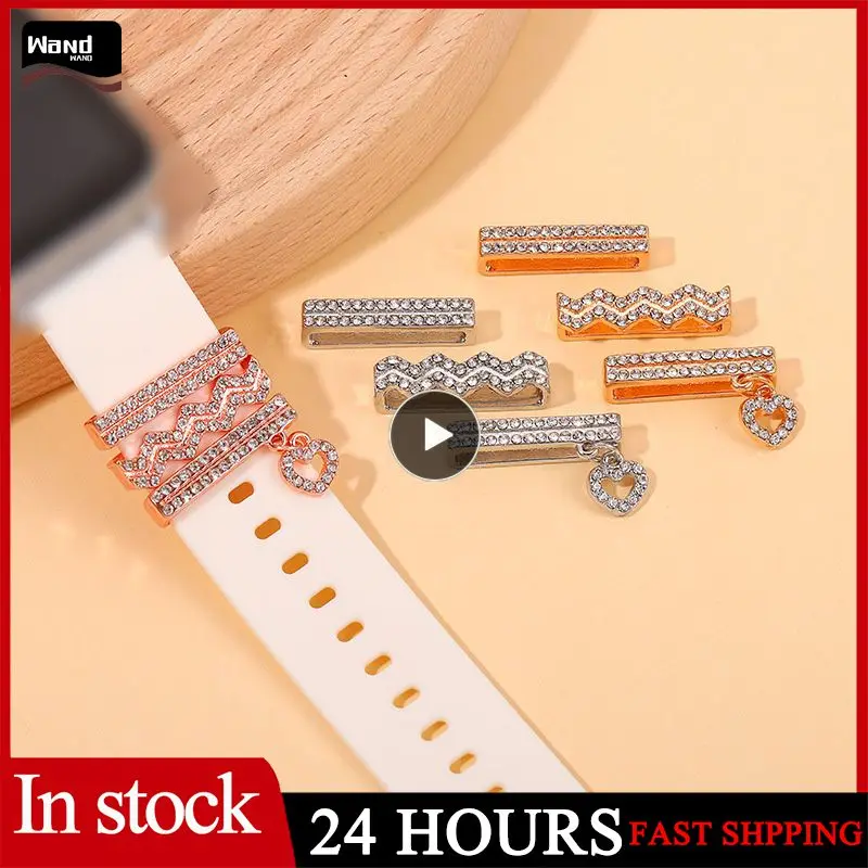 

Силиконовый браслет для часов Iwatch с волнистым сердцем, подвеска-кольцо, ювелирное изделие для Apple Watch, браслет