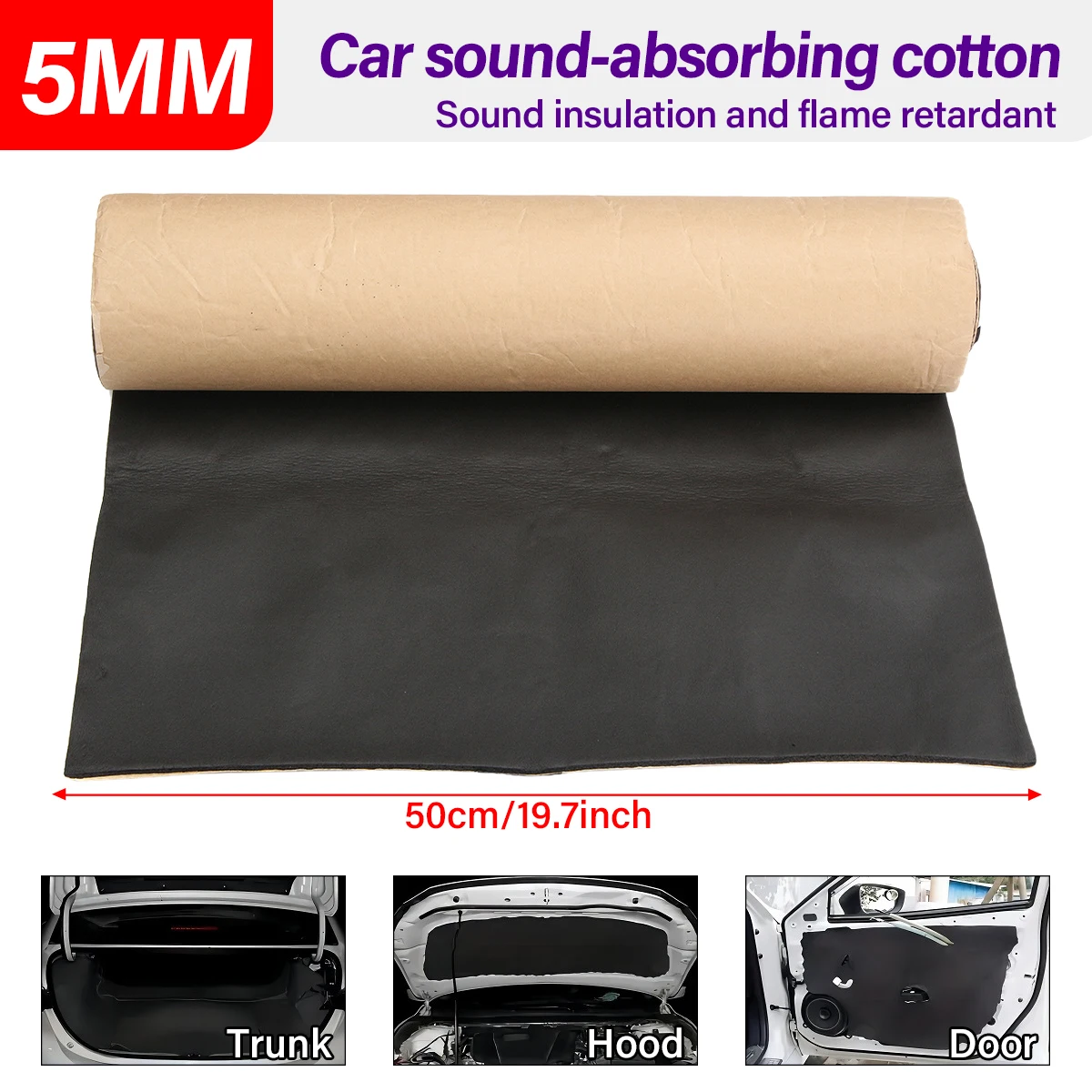 Автомобильная изоляция шумоизоляция двигателя акустическая пена хлопковая