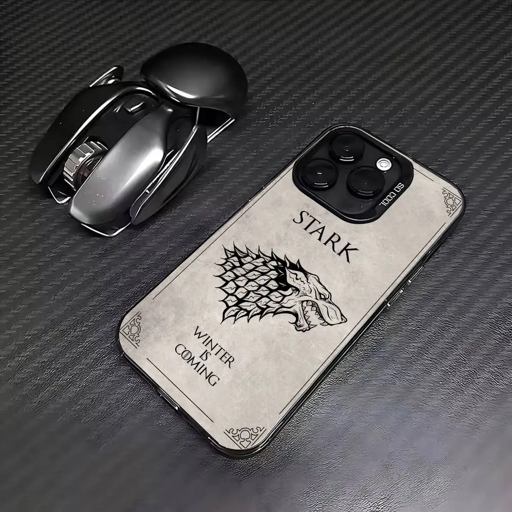 Фото Чехол для телефона G-Game Of T-Thrones для iPhone 17,16,15,14,13,12,11 Plus, цветной посеребренный внутренний чехол Pro Max №2