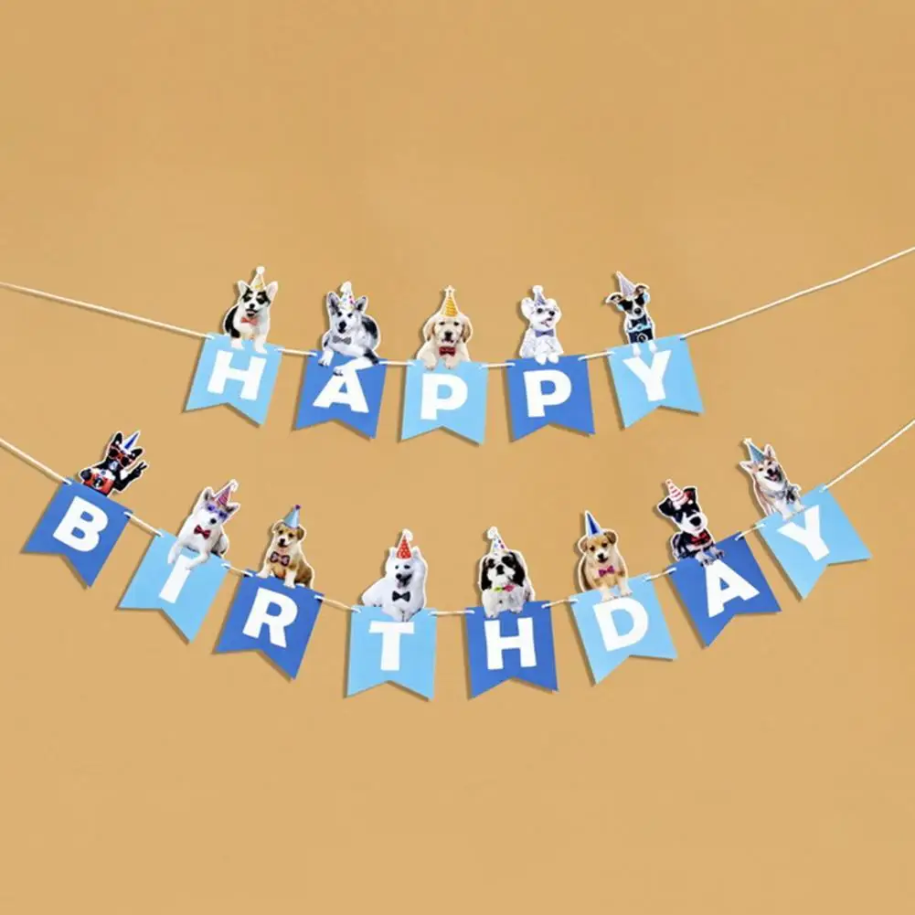 

Reusable Durable Pet Birthday Banner Flag Stunning Banner Flag Decorative for Events