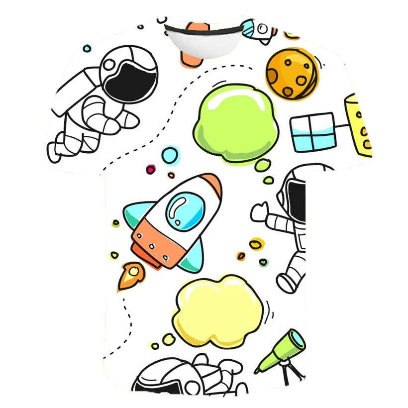 

Universe Astronaut 3D T Shirt Men Women Child Summer Short Sleeve Space Galaxy T-Shirt Casual Moon Tee Cool Boy Girl Kids Tops