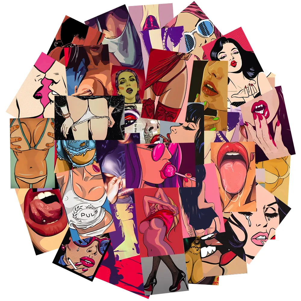 

50 шт. Европейская и американская сексуальная часть тела граффити автомобильный багажный блокнот шлем водостойкая декоративная наклейка