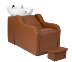 Зеленый стул для шампуня салона с подставкой ног керамический шампунь стулья