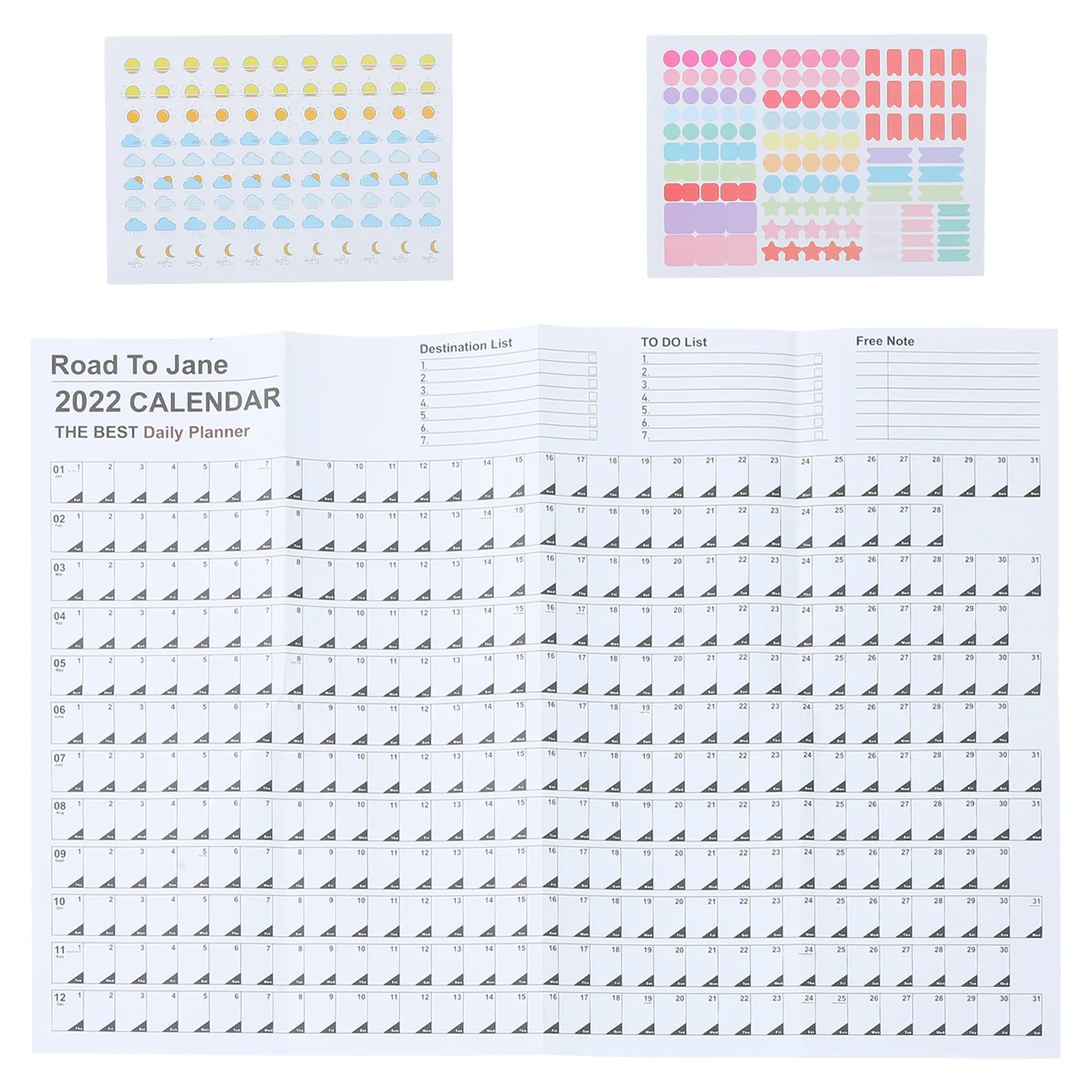 

Calendar Wall Hanging Monthly Paper Office Organizer Journal Planner Holiday Notepad Yearly Mini Mounted Taking Decorative2023