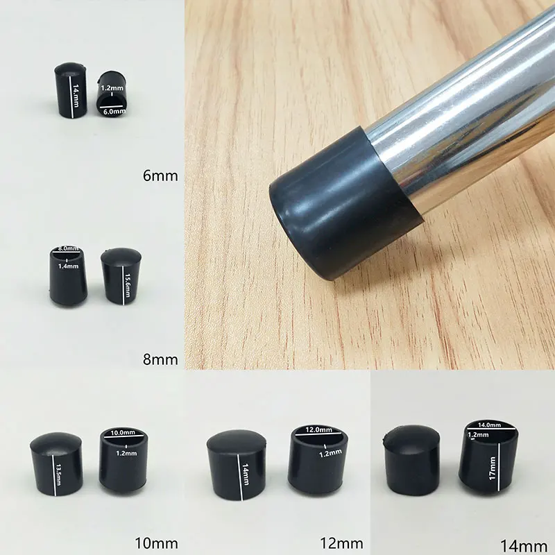 Leg Caps Silicone Rubber Furniture Feet Pads Non-slip Covers Floor Protectors Pads Non-slip Table Bottom Cover