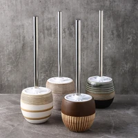 ceramics toilet brush holder round cleaning brush tools for toilet household wc bathroom accessories set wedding gift