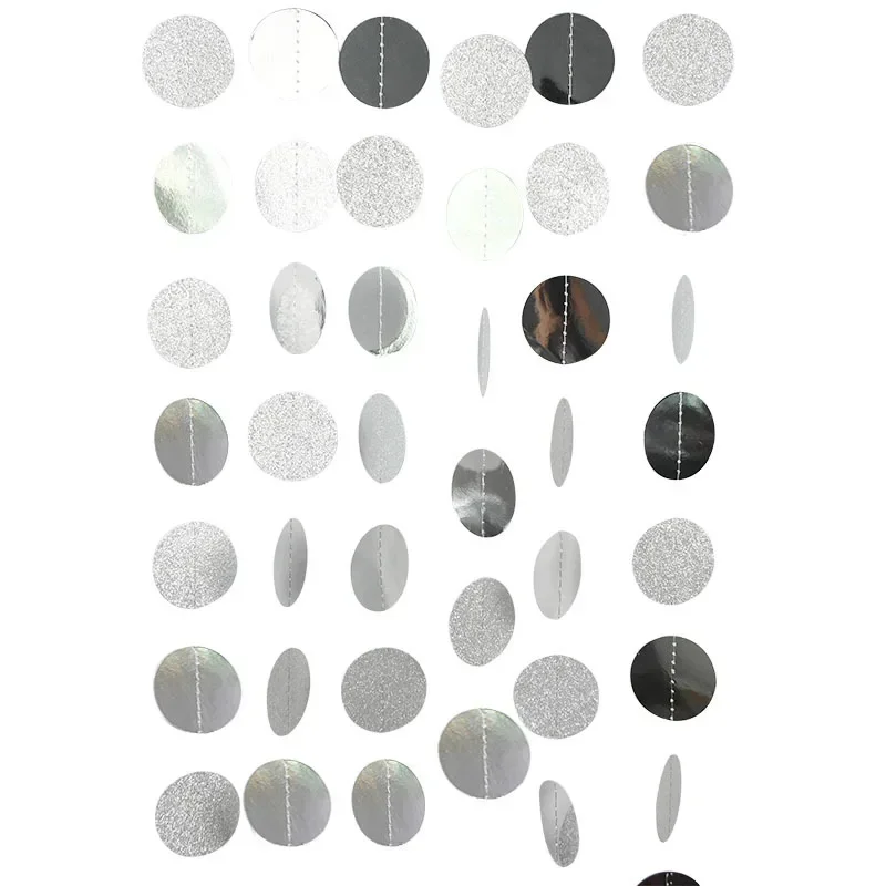 

Блестящая бумажная Мерцающая маленькая звезда 4 м, круглая гирлянда, ленточный баннер, украшения для свадьбы, дня рождения, выпускного вечера, декор для свадьбы