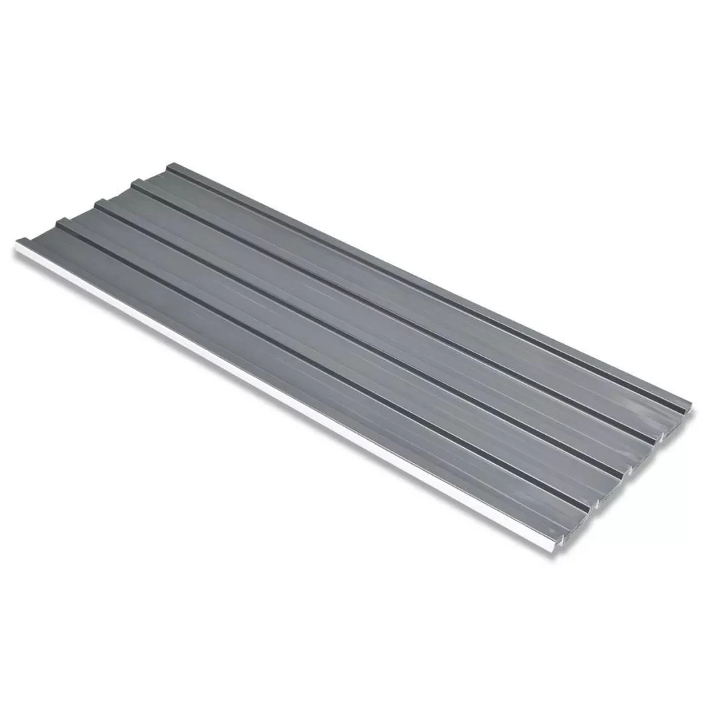 

Roof Panels 12 pcs Galvanized Steel Gray