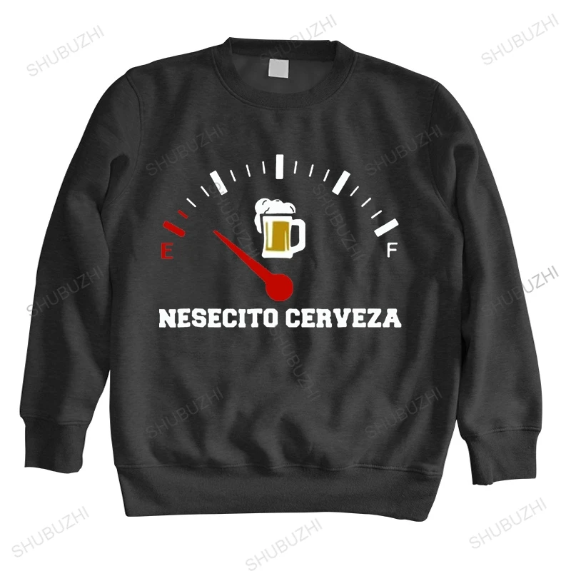 

Забавные мужские черные Модные осенние хлопковые толстовки с 3D принтом Necesito Beer, новые мужские толстовки