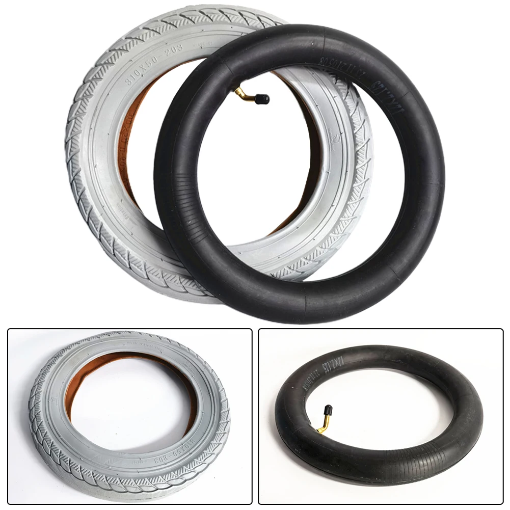 

12 Inch 310x50-203 Inner Tube & Tire For Electric Scooter Baby Carriage Trolley Hard Wearing Tyre Replace Accessories
