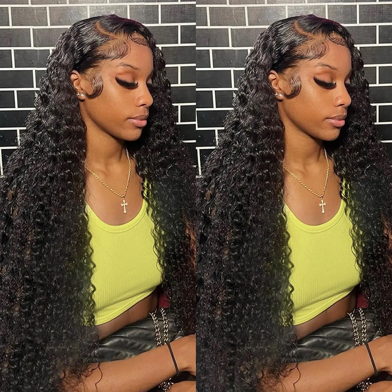 

13x6 13x4 Deep Wave Lace Front Wigs Human Hair Pre Plucked Brazilian 4x4 Curly HD Transparent Swiss Lace Closure Wigs for Women