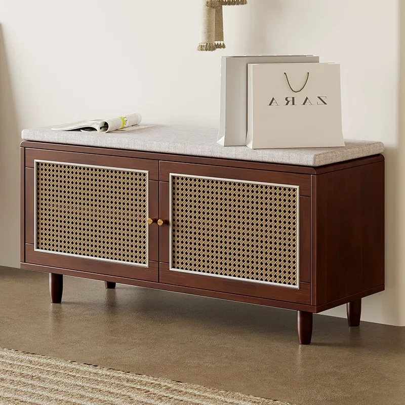 Табурет для обуви из ротанга домашняя дверь может сидеть на шкафу табурет