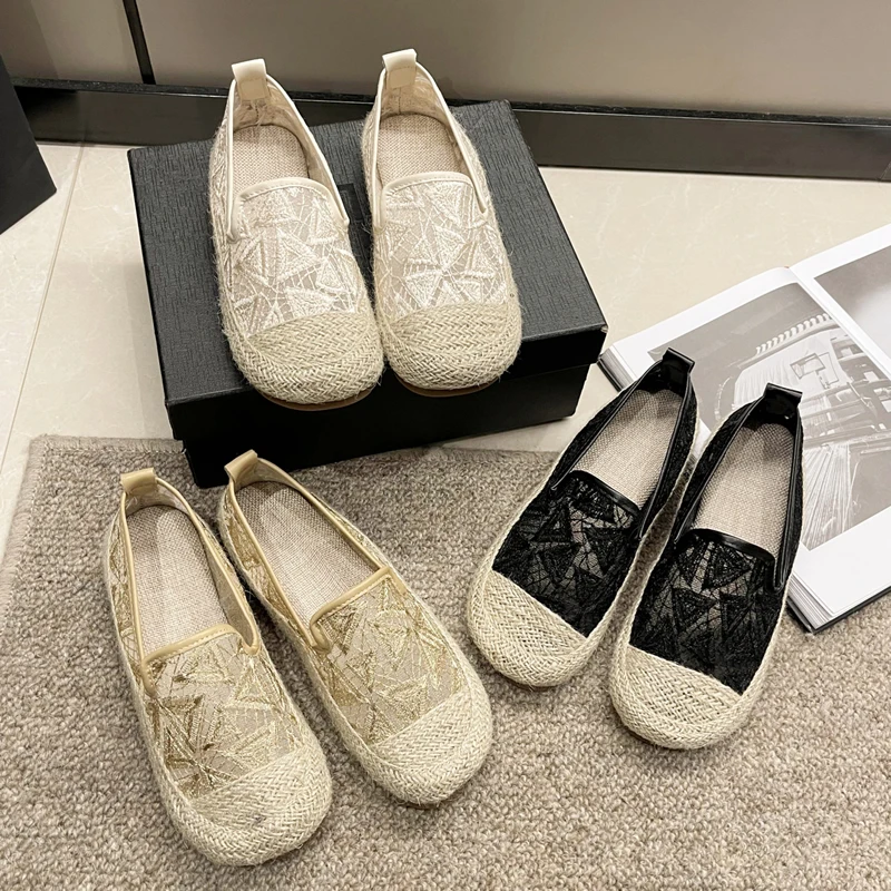 

Женские туфли без задника, повседневные лоферы, круглый носок, плоская подошва, модная обувь в рыбацком стиле, удобные, 2020