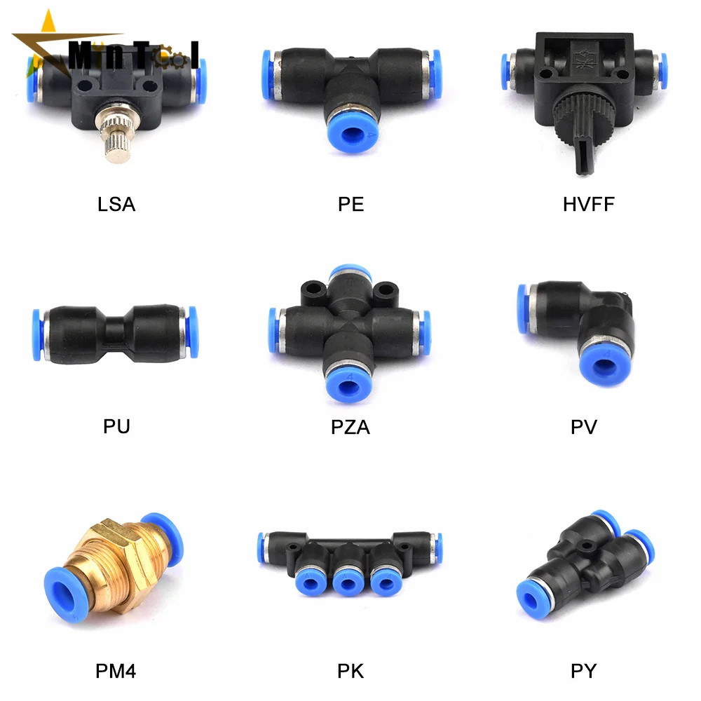 

Pneumatic Fitting Pipe Connector Tube Air Quick Fittings Water Push In Hose Plastic PU PY Connector Hardware Tool Accessories